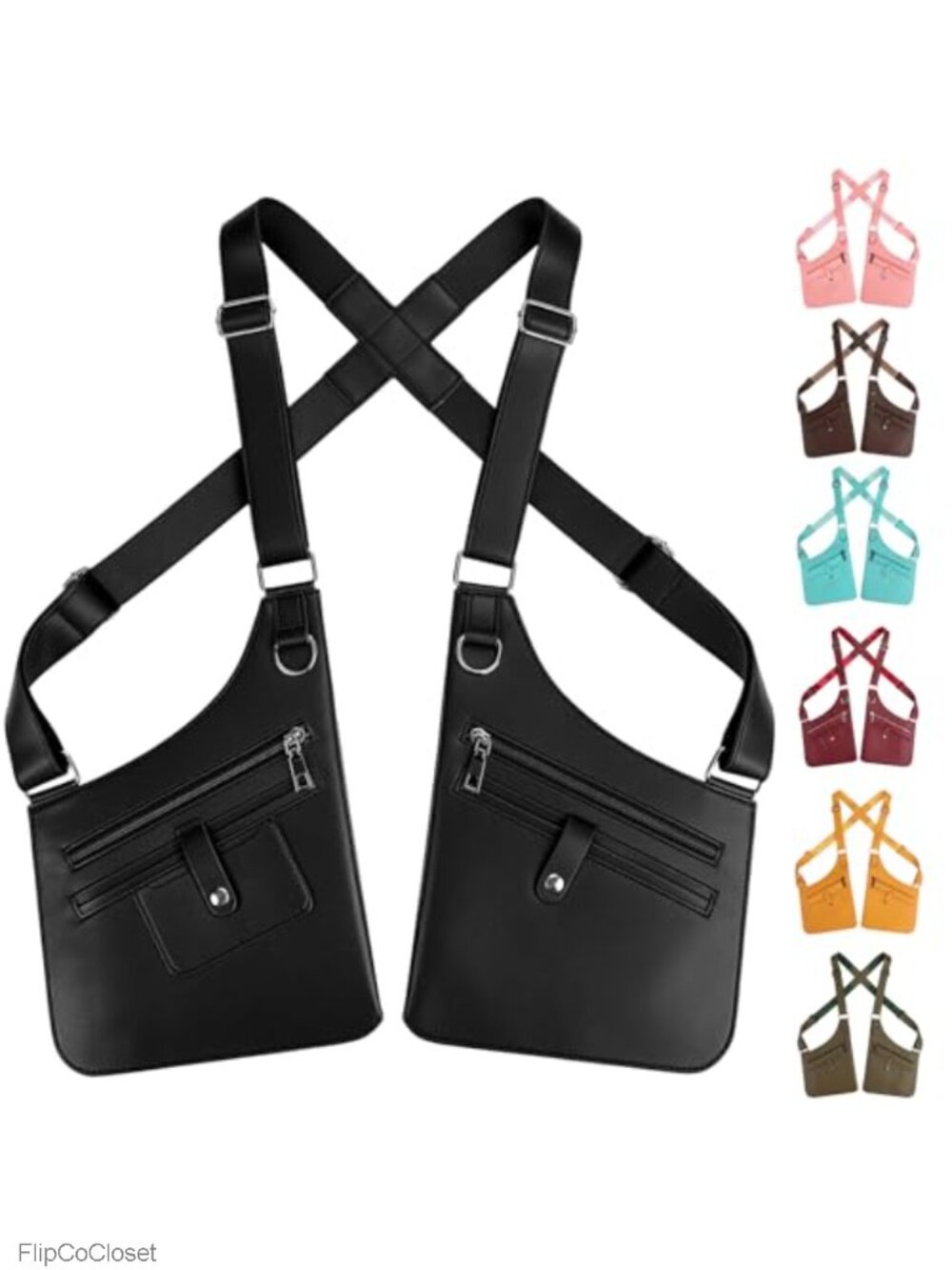 Men's Waterproof PU Leather Anti-Theft Hidden Underarm Shoulder Bag
